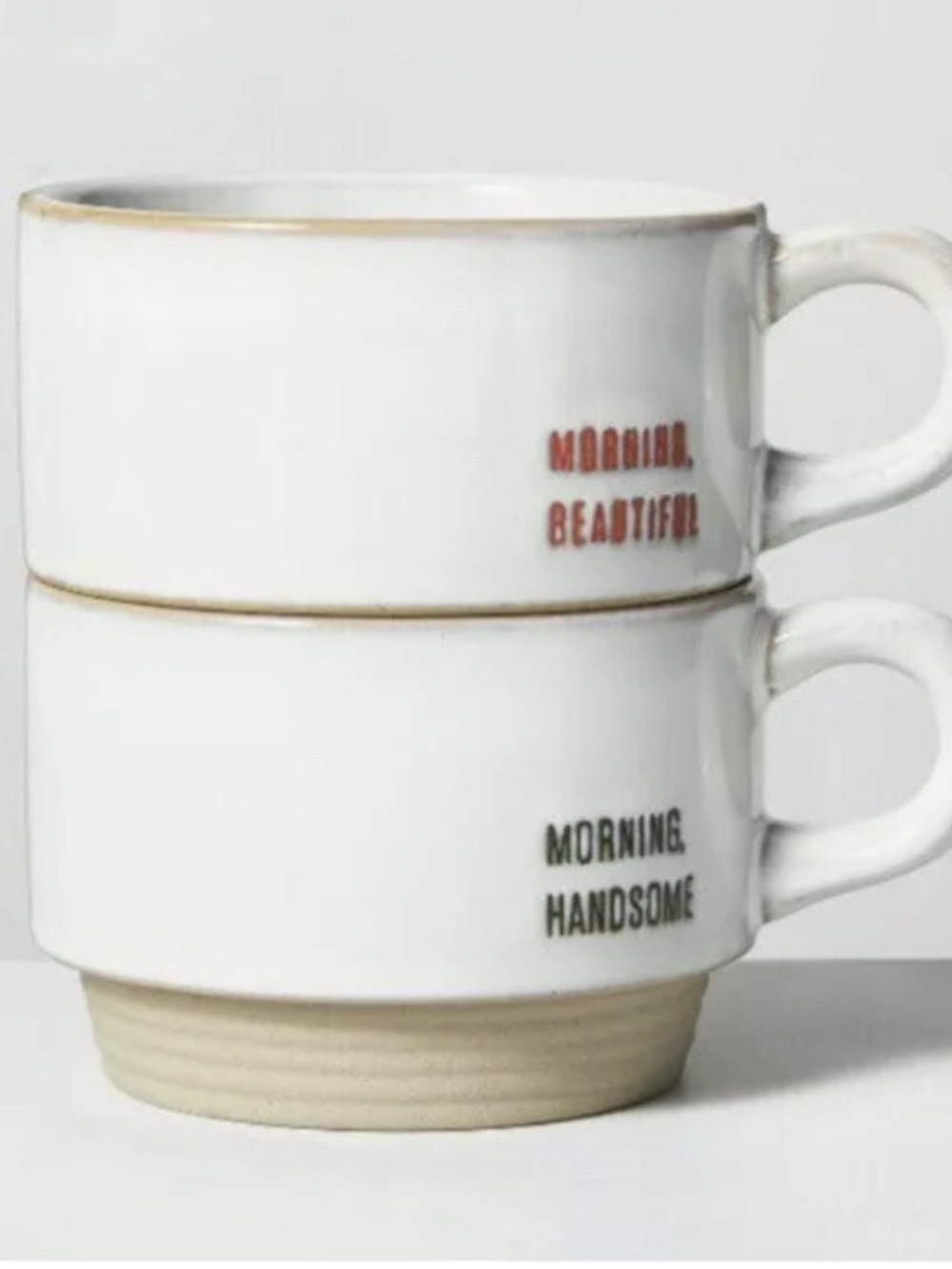 Hearth & Hand by Magnolia Stoneware Mug Set His and Hers